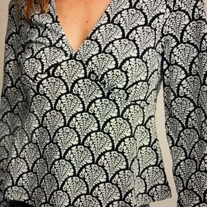 Boden Long Sleeve Peplum Top